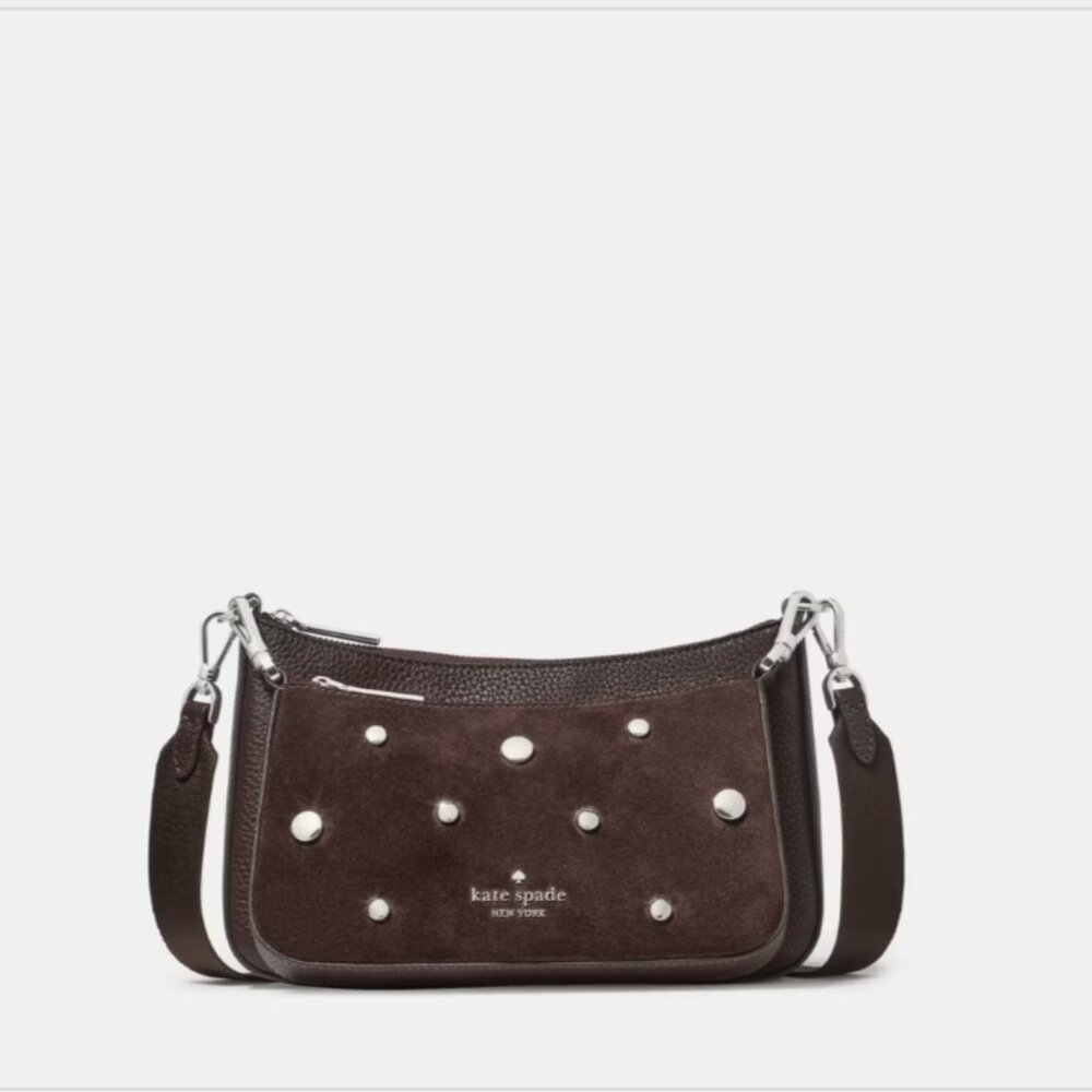 Kate Spade Duet Suede Studs Small Crossbody NWT